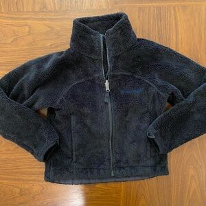 Marmot Kids Black Fleece Zip-Up Jacket Size XS (4-6)